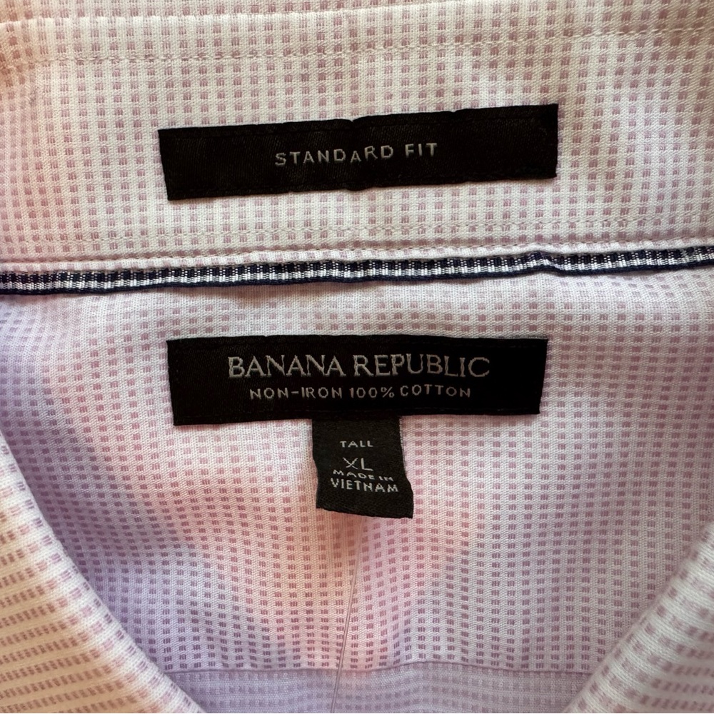 Banana Republic standard fit 100% cotton Pink Dress Shirt - Picture 2 of 7
